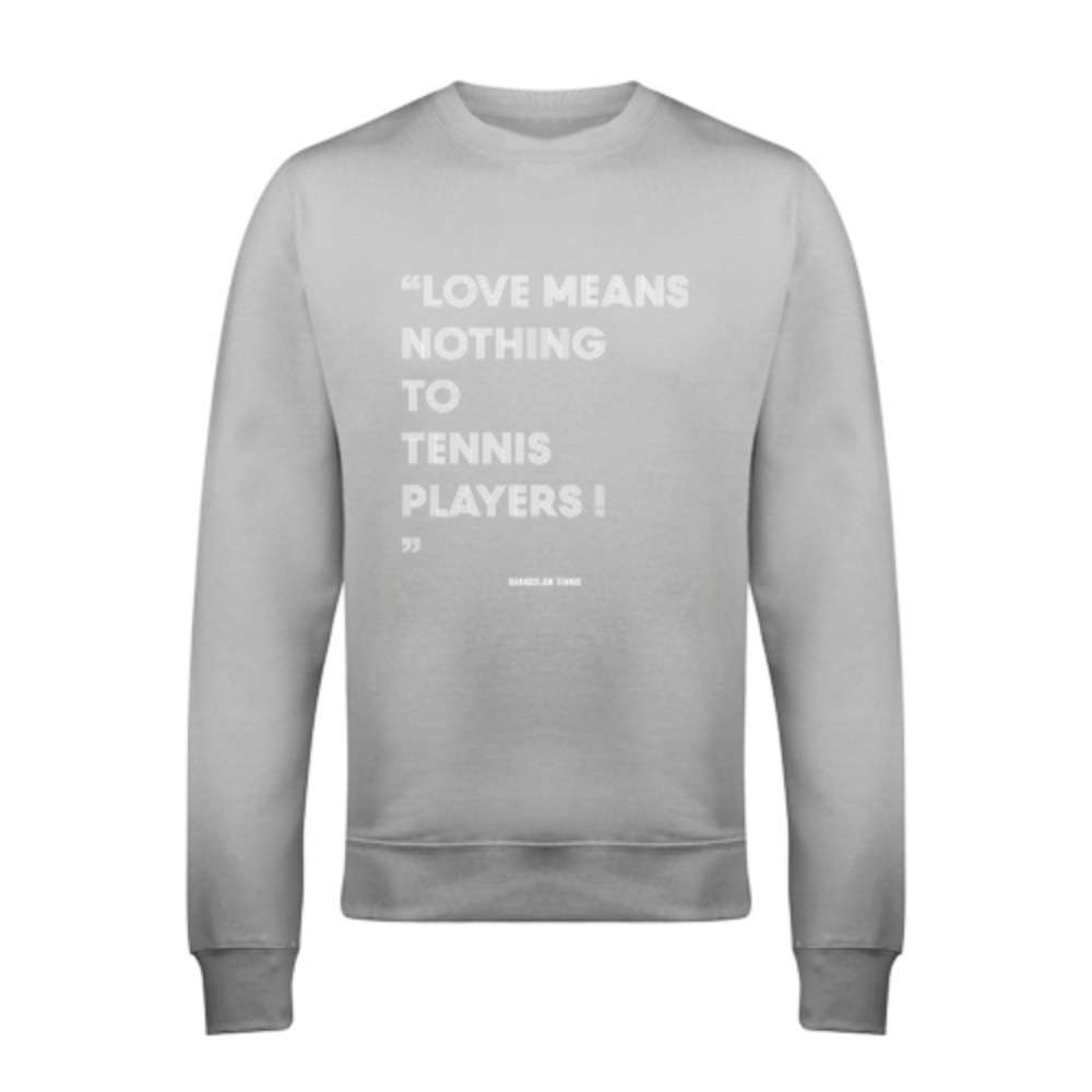 Grijze dames tennis sweater - Love means...!