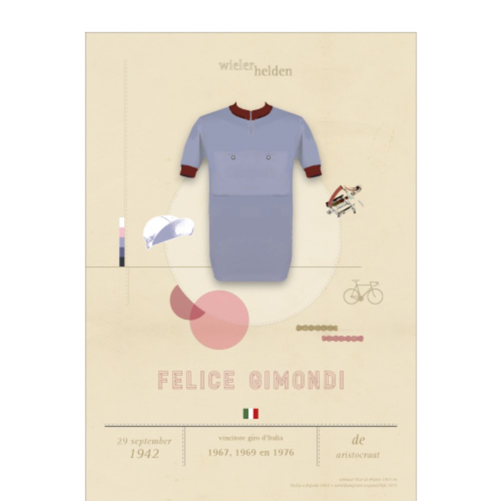 Poster wielerkunst - Gimondi