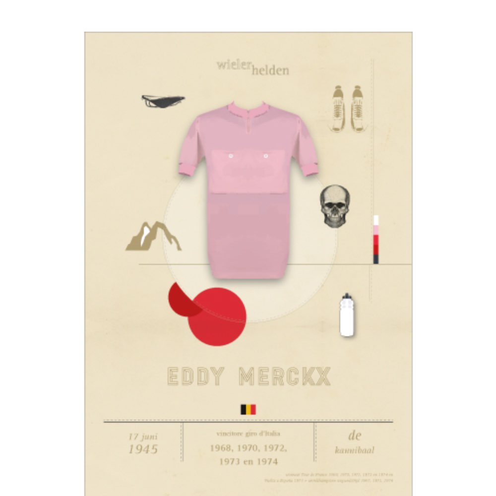 Poster wielerkunst - Merckx