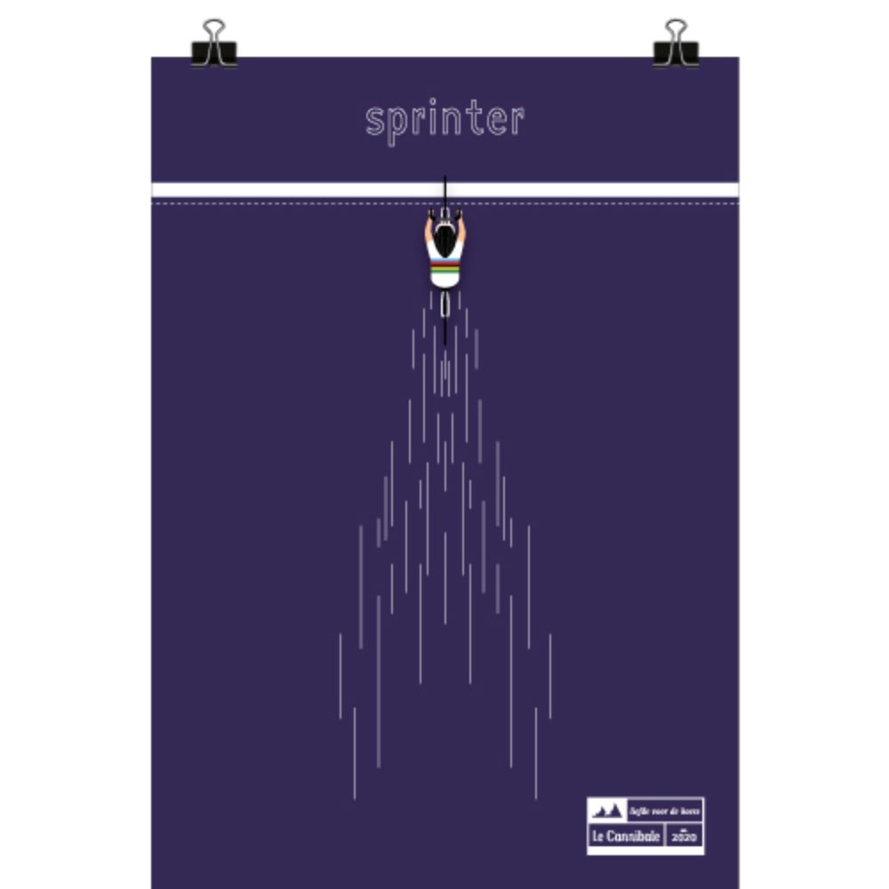Poster wielersport - sprinter