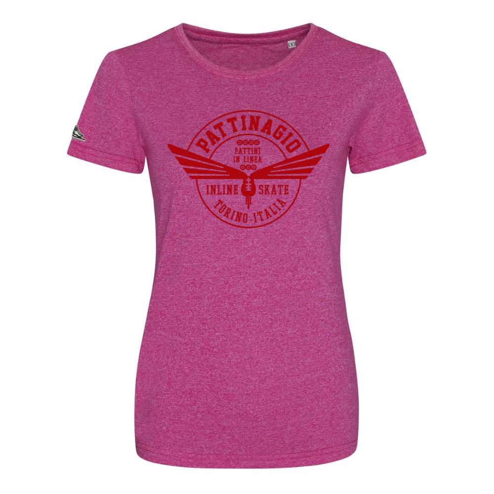 T-Shirt Inline Skating roze Pattini in linea