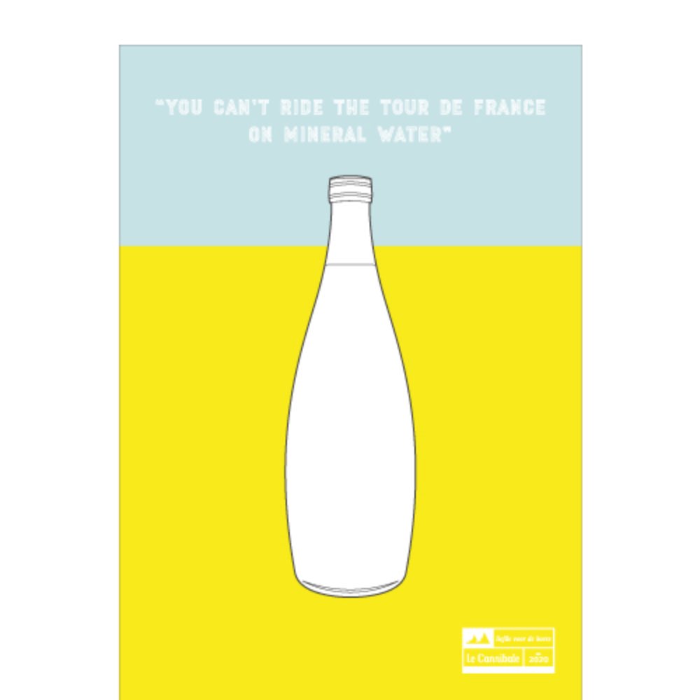 Wieler wanddecoratie - You can't ride the Tour de France on mineral water